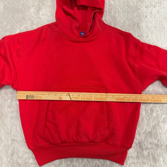 Yeezy Gap Double Layered Hoodie Red Sz Small - Picture 5 of 8